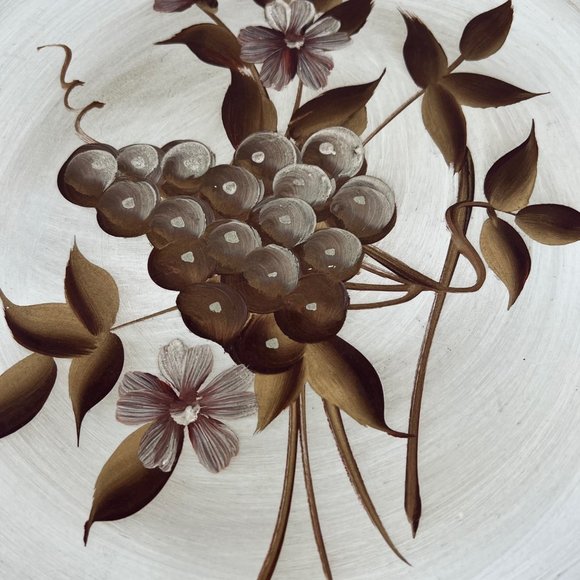 Vintage Pilgram Art Tole Tray - White and Gold Floral Design - Number 500 - Picture 2 of 6